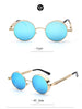 Coating Mirrored Sunglasses Round Circle